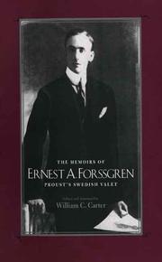 The memoirs of Ernest A. Forssgren, Proust's Swedish valet