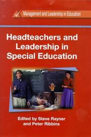 Cover of: Headteachers and Leadership in Special Education (Management and Leadership in Education Series (Cassell Ltd.).)