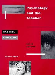 Cover of: Psychology and the Teacher (Cassell Education)