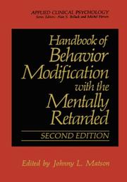 Handbook of behavior modification with the mentally retarded