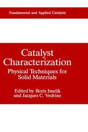 Catalyst characterization : physical techniques for solid materials