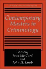 Contemporary masters in criminology