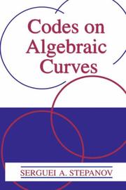 Cover of: Codes on algebraic curves