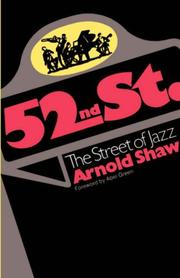 Cover of: 52nd Street: The Street of Jazz (A Da Capo Paperback)
