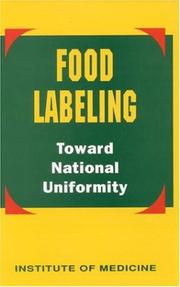 Cover of: Food Labeling: Toward National Uniformity