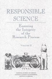 Cover of: Responsible Science, Volume II: Background Papers and Resource Documents (Responsible Science)