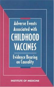 Adverse Events Associated With Childhood Vaccines by Kathleen R. Stratton