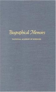 Cover of: Biographical Memoirs: V.68 (<i>Biographical Memoirs:</i> A Series)
