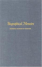 Cover of: Biographical Memoirs: V.72 (<i>Biographical Memoirs:</i> A Series)