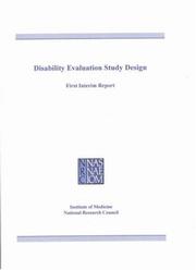 Disability evaluation study design : first interim report