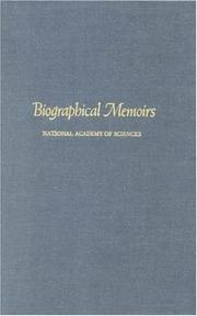Cover of: Biographical Memoirs: V.73 (<i>Biographical Memoirs:</i> A Series)