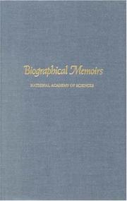 Cover of: Biographical Memoirs: V.76 (<i>Biographical Memoirs:</i> A Series)