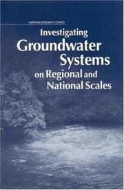 Cover of: Investigating groundwater systems on regional and national scales