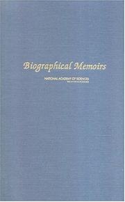 Cover of: Biographical Memoirs. Volume 85