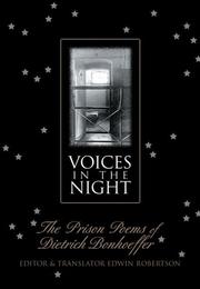 Voices in the night by Dietrich Bonhoeffer