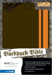 Cover of: Backpack Bible: New International Version, Brown/Orange Italian Duo-Tone (Luke 2:52)