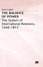 Cover of: The Balance of Power: The System of International Relations, 1648-1815