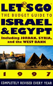 Cover of: Let's Go 97 Budget Guide to Israel & Egypt 1997 (Annual) by 