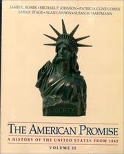 Cover of: The American Promise: A History of the United States/With Historical Geography Workbook (American Promise Map Workbook)