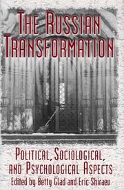 Cover of: The Russian Transformation: Political, Sociological, and Psychological Aspects