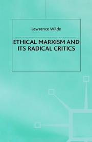 Cover of: Ethical Marxism and its radical critics
