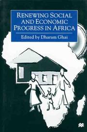 Cover of: Renewing Social and Economic Progress in Africa by Dharam Ghai