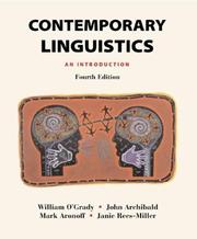 Contemporary linguistics by William O'Grady, Mark Aronoff, Janie Rees-Miller, John Archibald