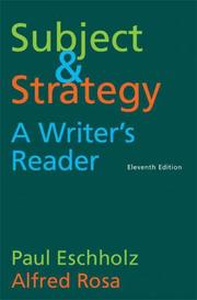 Cover of: Subject and Strategy: A Writer's Reader
