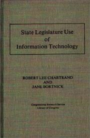 Cover of: State legislature use of information technology