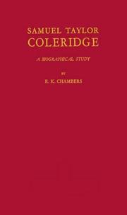 Cover of: Samuel Taylor Coleridge: a biographical study