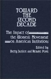 Cover of: Toward the Second Decade | Betty Justice