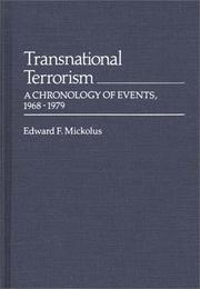 Cover of: Transnational terrorism: a chronology of events, 1968-1979