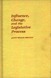 Cover of: Influence, change, and the legislative process