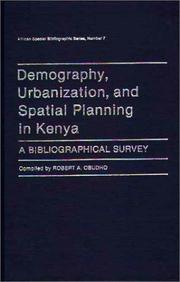 Demography, urbanization, and spatial planning in Kenya : a bibliographical survey