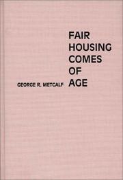 Cover of: Fair housing comes of age