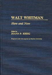 Cover of: Walt Whitman: Here and Now