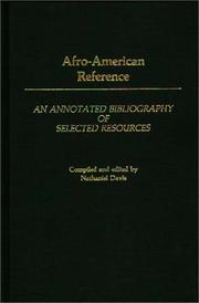 Cover of: Afro-American reference: an annotated bibliography of selected resources