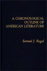 A chronological outline of American literature