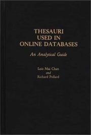 Cover of: Thesauri used in online databases: an analytical guide
