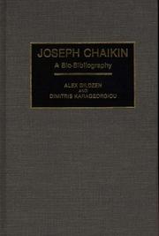 Cover of: Joseph Chaikin by Alex Gildzen