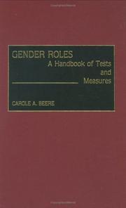 Cover of: Gender roles: a handbook of tests and measures