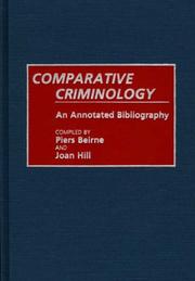Cover of: Comparative criminology: an annotated bibliography