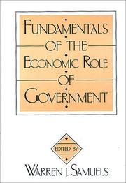 Fundamentals of the economic role of government