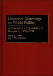 Empirical knowledge on world politics : a summary of quantitative research, 1970-1991