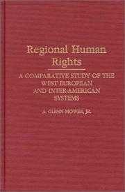 Cover of: Regional human rights: a comparative study of the West European and inter-American systems