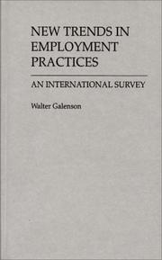 Cover of: New Trends in Employment Practices: An International Survey (Contributions in Labor Studies)