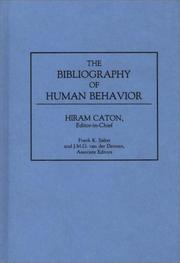 Cover of: The bibliography of human behavior