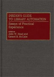 Cover of: Insider's guide to library automation: essays of practical experience