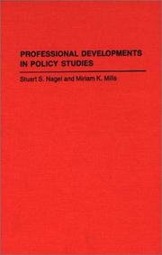 Professional developments in policy studies