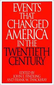 Cover of: Events that changed America in the twentieth century